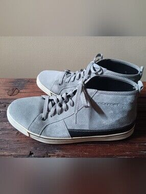 ​Rockport V79517 Men's Size 10 M Grey Suede Mid High Top Sneakers Chukka Shoes